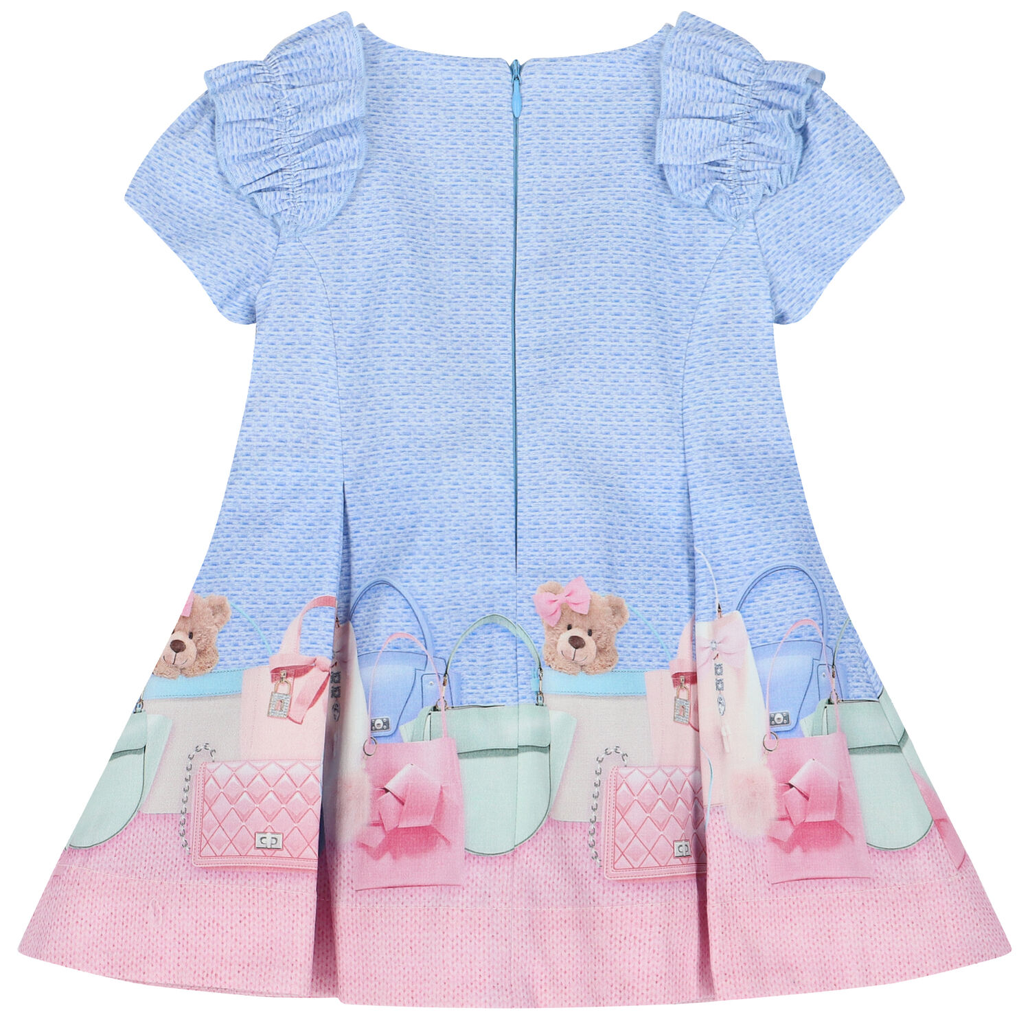 Girls Blue & Pink Bag Dress, 1, hi-res